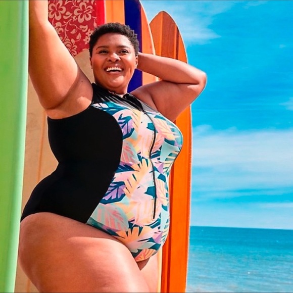 torrid Other - TORRID zippered tropical one piece rashguard swimsuit, 6X.
